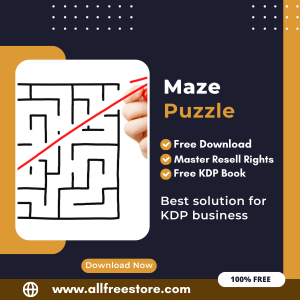 Read more about the article 100% Free to Download Maze Puzzle Book With Master Resell Rights, Earn Money By Selling this on Amazon KDP Portal