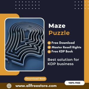 Read more about the article 100% Free to Download Maze Puzzle Book With Master Resell Rights, Earn Money By Selling this on Amazon KDP Portal